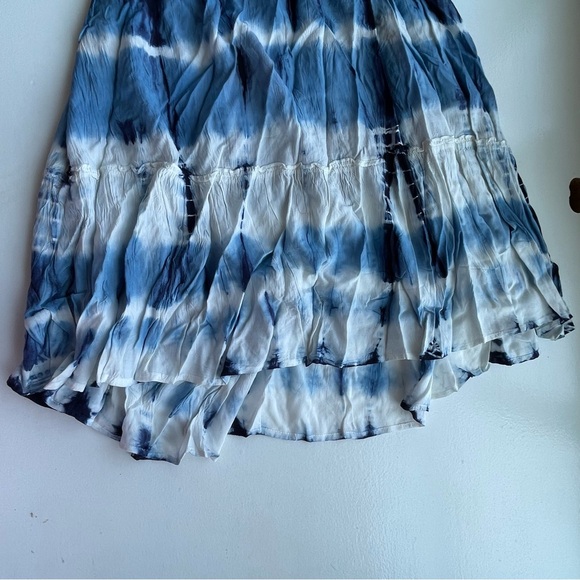 Gorgeous BohoMe blue and white tie dye halter swim cover up dress - Picture 11 of 16